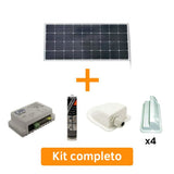 Kit pannello solare 190W monocristallino - regolatore a scelta